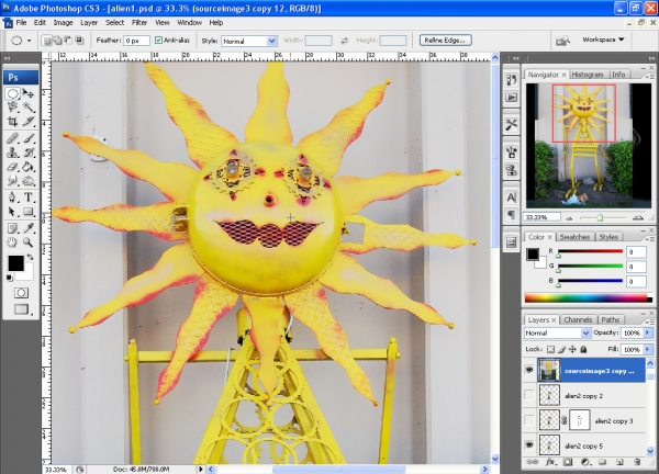 Creation of Alien Vacation: Step 33